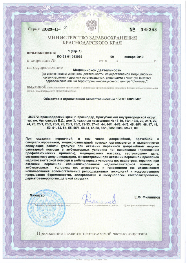 бест клиник лицензия